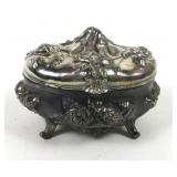 Art Nouveau Silverplate Jewelry Casket marked