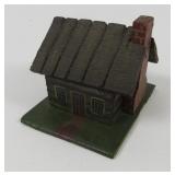 Wood Cabin Bank, 3 3/4" high