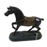 Cast Metal Horse w/ docked Tail, 7 1/2" high, 8"