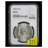 1904-O Morgan dollar NGC slab certified MS-62