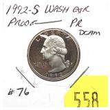 1992-S Proof quarter