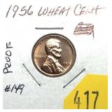 1956 Lincoln cent, Proof