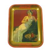 Coca Cola Tray 1936 Girl on the Arm of a Chair
