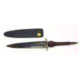 Double edged dagger with sheath, 17' overall