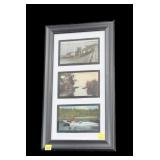 Vintage Framed New York Post Cards, Chautauqua,