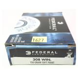 Box of .308 Win.- 150 Gr. S.P. Federal Cartridges