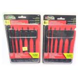 Lot: 2 - 6' threaded spade bit sets