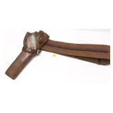 Leather cartridge belt with holster, Fits