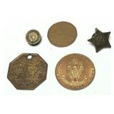 Lot: Vintage Tokens/ Pins