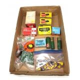 Lot, assorted bullets, gas checks, pistol cups,