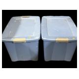 Lot, 2 plastic totes with lids- NO SHIPPING