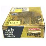 Box of 12 Ga. 3' 000 Buck Federal Buckshot- 5 Rds.