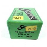 Box of .45 Cal. (.4515') 200-grain FPJ Match