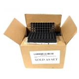 Box of empty plastic cartridge trays, large cal,