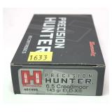 Box of 6.5 Creedmoor - 143 Gr. ELD-X Hornady