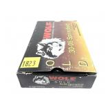 Box of .30-06 SPRG 180-grain copper SP Wolf