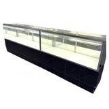 Pair of 2 lighted showcases, 70' L., and 52' L.