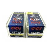x2- Boxes of CCI .22 Mag. Maxi-Mag TNT H.P.