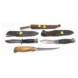 Lot, 2 vintage hunting knives includes