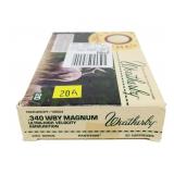 Box of .340 Wby. Magnum 250-grain partition