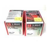Lot, 2 boxes Hornady .22 Cal. bullets, 53-grain