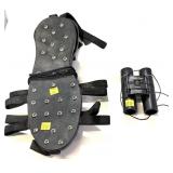 Lot: Lawn Aerator spike shoes and Tasco world