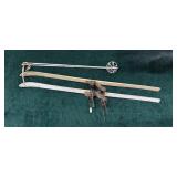 U.S. Military Wooden skis with pair of poles