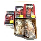 Lot, 3 boxes Hornady 6.5mm bullets, full and