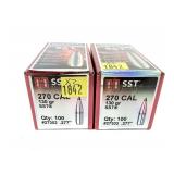 x2- Boxes of .270 Cal. 130-grain Hornady SST