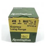 Box of .410 Ga. 3' No. 6 Remington long range