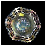 Blue iridescent 6" diameter open edge