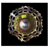 Marigold 5 1/2" diameter open edge carnival