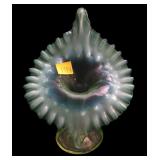 Green opalescent 7" Art Glass "Jack in the