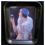 Coca Cola Tray Lady w/glass of Coke, taken from