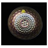 Amethyst 8 1/4" diameter carnival glass bowl