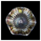 Northwood Amethyst 3-footed 7 3/4" diameter