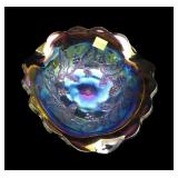 Amethyst 7 3/4" diameter carnival glass