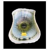 Vaseline opalescent 8" high, 8" wide Art Glass