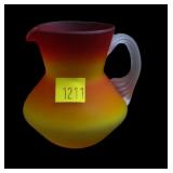 Peachblow Satin Art Glass 3 1/2" Pitcher