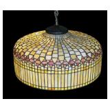 Leaded glass Tiffany style hanging lamp,