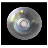 Clear iridescent Stretch Glass 10" Bowl