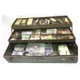 Vintage Falls City  tackle box with contents,