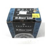Box of 20 Ga. 2.75" No. 4 Federal Hi-Brass loads,