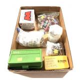 Lot: assorted Bullets, brass, and cartridges,