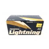 Brick of .22 LR Federal Lightning cartridges,