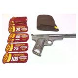 Lot: Vintage Daisy BB Pistol, bag of Federal 25