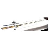 Lot, 3 rods: 2 with reels -Zebco and Ryobi