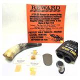 Lot: Quacker Boy Elk Call, Powder horn, turkey