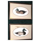 Lot: Pair of Framed Decoy Prints signed and