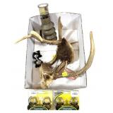 Lot: 2 Antlers, 2 New Weaver Scope Rings, Call